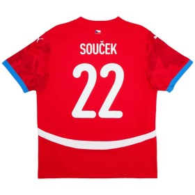 Günstige Fußballtrikots Tschechische Republik Soucek 22 Heimtrikot EURO 2024 Kurzarm
